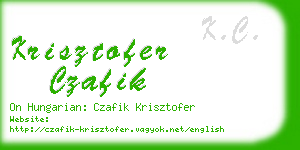 krisztofer czafik business card